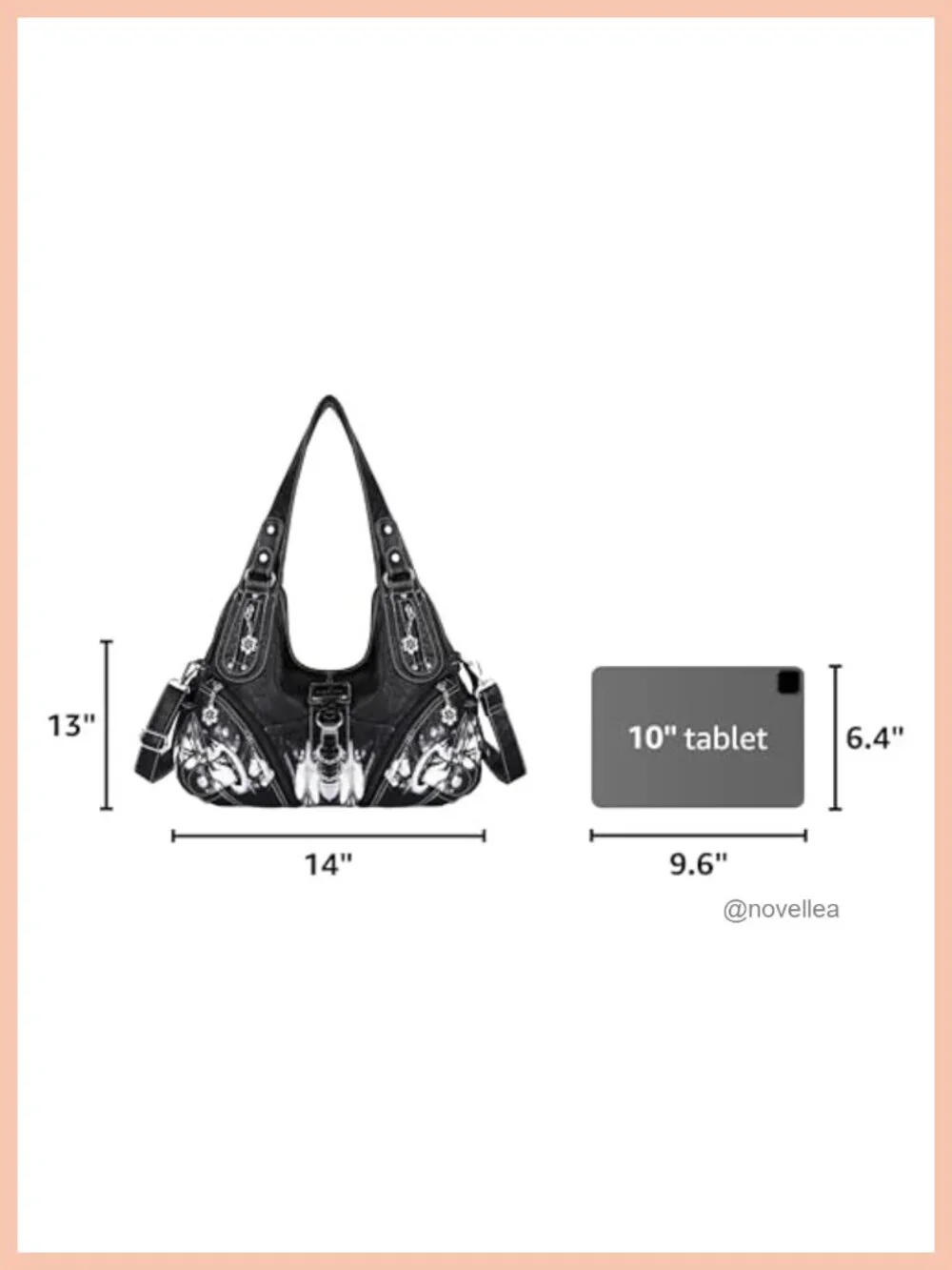 Large Faux Leather Hobo Satchel Handbag with Adjustable Strap, Convertible